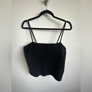 Aritzia Babaton Ribbed Black Tank Top - Size XL